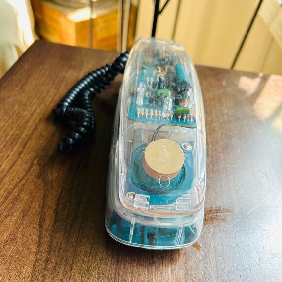 Vintage Conair Transparent Phone Retro 80s 90s Clear Neon Model SW205 - Picture 4 of 11